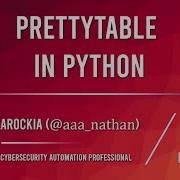 Python Prettytable Create Beautiful Tables In Terminal In Python