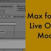 Live Object Model In Max For Live Max MSP Tutorial