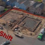 Tilt Shift Drone Video Of A Construction Site