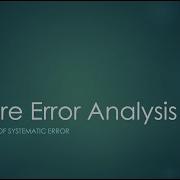 2021 Chem101 Systematic Error Analysis