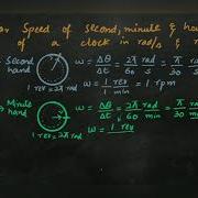 How To Calculate Angular Speed Of Second Minute And Hour Hand