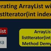 Example Of ListIterator Int Index Method Of ArrayList Java Collection Framework