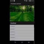 Parallax ListView Sticky Header View Demo