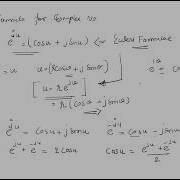 Euler S Formula For Complex Numbers Complex No In Exponential Form