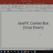 Javafx Combobox Dropdown