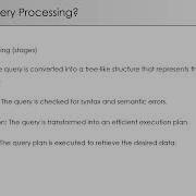 Basic Concept Of Query Processing Part 1 Advanced Database Management System In Simple Language
