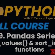 Sort Values Function Sort Index Function Pandas Series Python