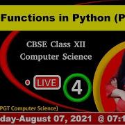 Functions In Python LIVE Part 1 MCQs For Term 1 Class 12 Computer Science