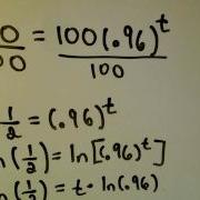 Exponential Decay Finding Half Life