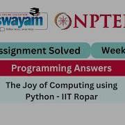 The Joy Of Computing Using Python Week 3 Programming Answers Nptel Nptel2026 Myswayam