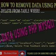 How To Delete Data Using Php Mysqli Remove Data Using Php Mysqli Php Mysqli Tutorial