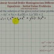 Ex Solve A Linear Second Order Homogeneous Differential Equation Initial Value Problem Equal