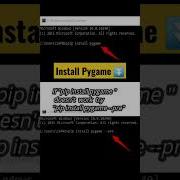 How To Install Pygame In Python Pygame Tutorials Python Shorts