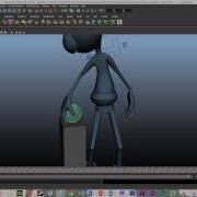 Maya 3D Animation Анимация персонажа подбирающего предметы родительское ограниченное