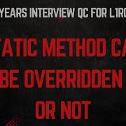 Static Methods Can Overridden Or Not Java Developer With 4 Years Experience