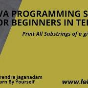 Print All Substrings Of A Given String Java Program To Print All Substrings For A String