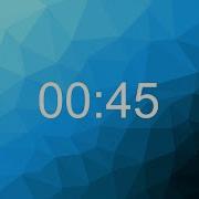 45 Sec Silent Timer Count UP Blue Polygon Background