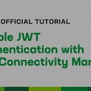 Enable JWT Authentication With API Connectivity Manager