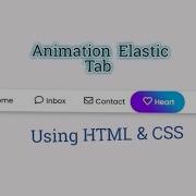 Animation Elastic Tab Using HTML CSS