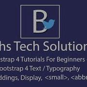 Bootstrap 4 Tutorials 04 Bootstrap 4 Typography Bootstrap 4 Mark Small Disaplay Abbr Kbd