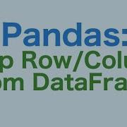 15 Pandas DataFrames How To Drop Row Or Columns