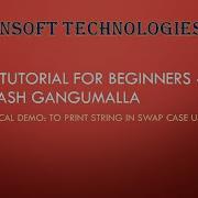 To Print String In Swap Case In Java Using Function By Prakash Gangumalla Winsoft Technologies