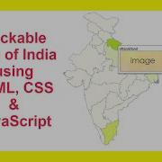 How To Make Clickable Interactive SVG Map Of India Using HTML CSS JS With Source Code