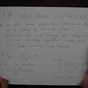 Numerical On Three Phase Half Wave Converter