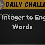 273 Integer To English Words Leetcode Daily Challenge DSA Hindi