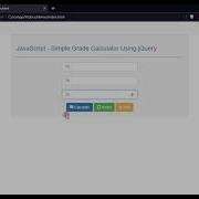 Simple Grade Calculator Using JQuery Tutorial DEMO
