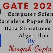 GATE Computer Science Complete Paper Solution Data Structures And Algorithm GATE 2020