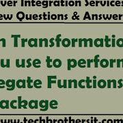 SSIS Interview Which Transformation Do You Use To Perform Aggregate Functions In SSIS Package