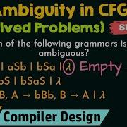 Ambiguity In CFGs Solved Problems Set 2