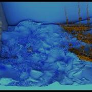 Collapsing Wall 1 Fluid Simulation With 20 Million Particles