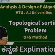 Topological Sorting DFS Method Analysis And Design Of Algorithm All Universities
