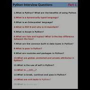 Top 100 Python Interview Questions Part 1 PythonProgramming