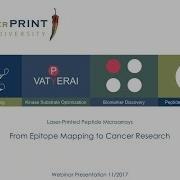 Webinar Peptide Microarrays For Cancer Research
