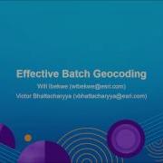 Effective Batch Geocoding
