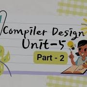 Compiler Design Unit 5 Part 2 Global Data Flow Analysis