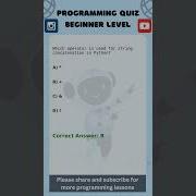 Programming Quiz Beginner Level Python AI Machine Learning Data Science Coding Gen AI