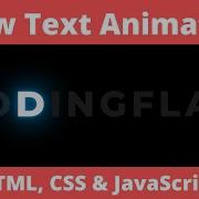 Glow Text Animation Using HTML CSS JavaScript