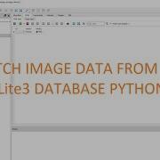 Read Image Data From Sqlite3 Database