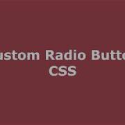 Radio Button Checkbox Using HTML And CSS