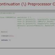 Macro Continuation Preprocessor Operator C Program