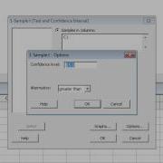 Mintab One Sample T Hypothesis Test