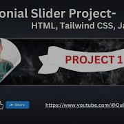 Responsive Testimonial Slider Using Tailwind CSS JavaScript HTML CSS JS Project Tutorial