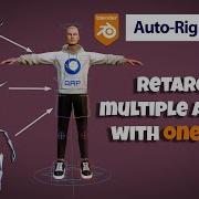 Auto Rig Pro перенацеливание нескольких анимаций Multiple Source Anim Blender