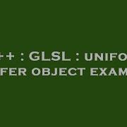 C GLSL Uniform Buffer Object Example
