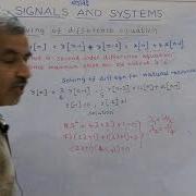 Class 74 LTI Systems Solving Difference Equation For Natural Response
