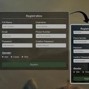 Responsive Registration Form In HTML And CSS
